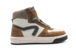 Hip Hoge Sneaker H1301 Naturel Leer & Suède – Veter en Rits - hatshoe