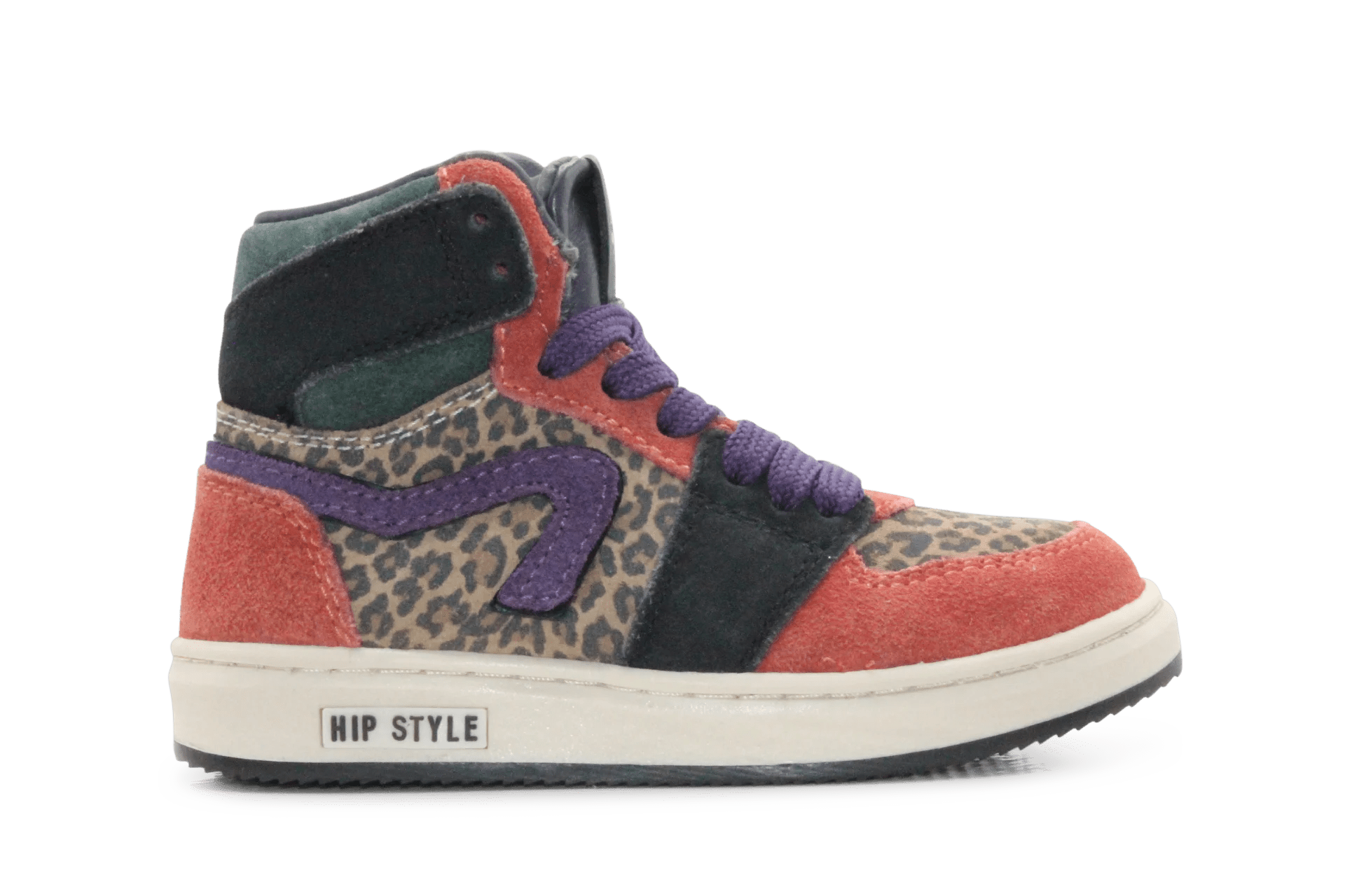 Hip Hoge Sneaker H1765 Natural Suède – Veter en Rits