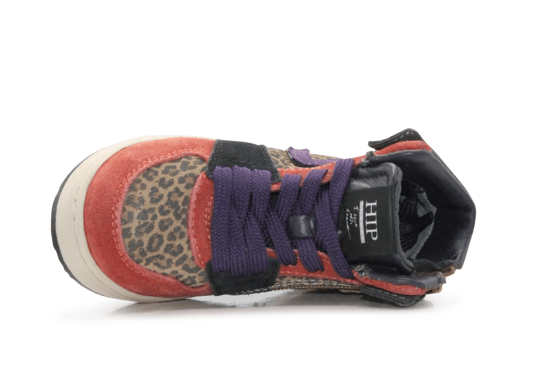 Hip Hoge Sneaker H1765 Natural Suède – Veter en Rits