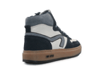 Hip Hoge Sneaker H1803 Blauw Leer & Suède – Veter en Rits - hatshoe