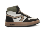 Hip Hoge Sneaker H1803 Bruin Leer & Suède – Veter en Rits - hatshoe