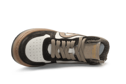 Hip Hoge Sneaker H1803 Bruin Leer & Suède – Veter en Rits - hatshoe