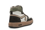Hip Hoge Sneaker H1803 Bruin Leer & Suède – Veter en Rits - hatshoe