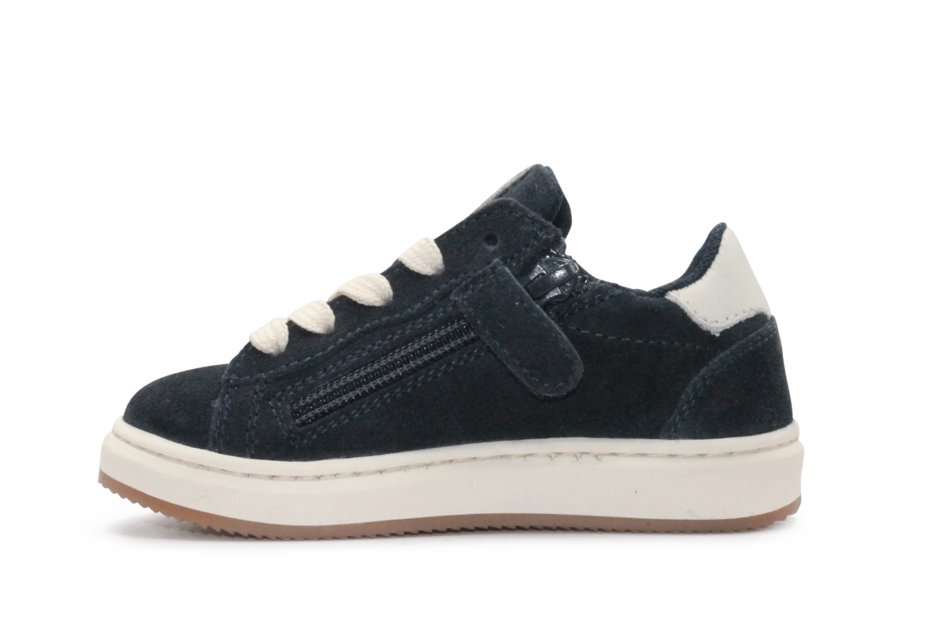 Hip Sneaker H1811 Donker Blauw Leer & Suède – Veter en Rits