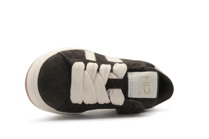 Hip Sneaker H1811 Donker Bruin Leer & Suède – Veter en Rits - hatshoe