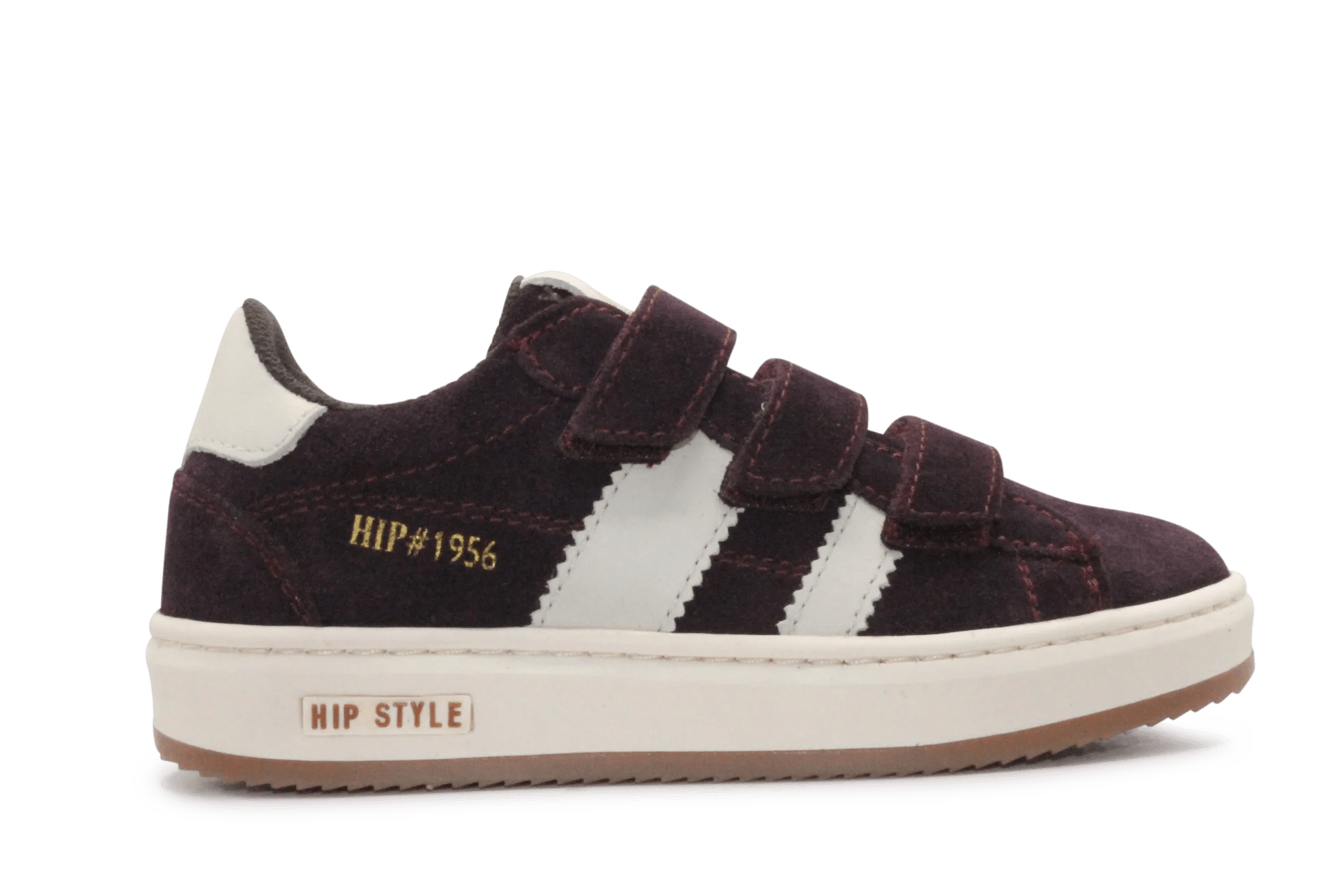 Hip Sneaker H7811 Bordeaux Leer & Suède – Klittenband