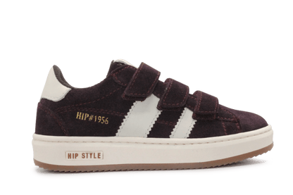 Hip Sneaker H7811 Bordeaux Leer & Suède – Klittenband - hatshoe