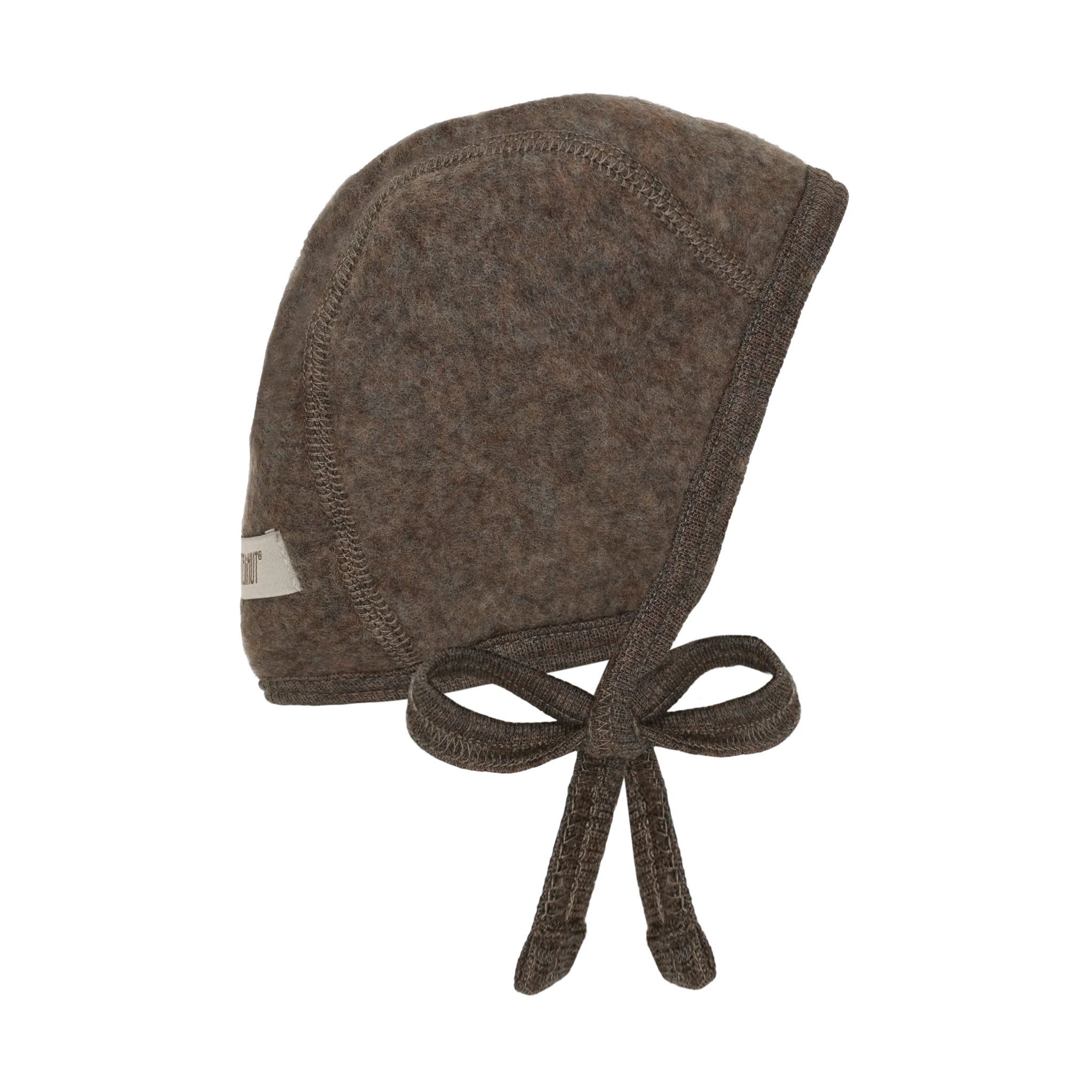 HUTTEliHUT Bonnet Wool Fleece - Brown Melange