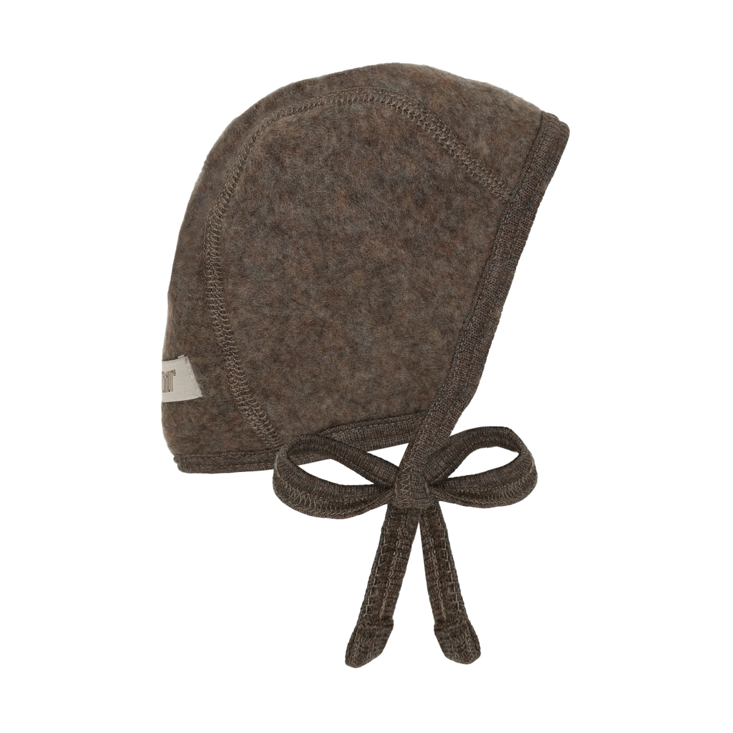 HUTTEliHUT Bonnet Wool Fleece - Brown Melange - hatshoe