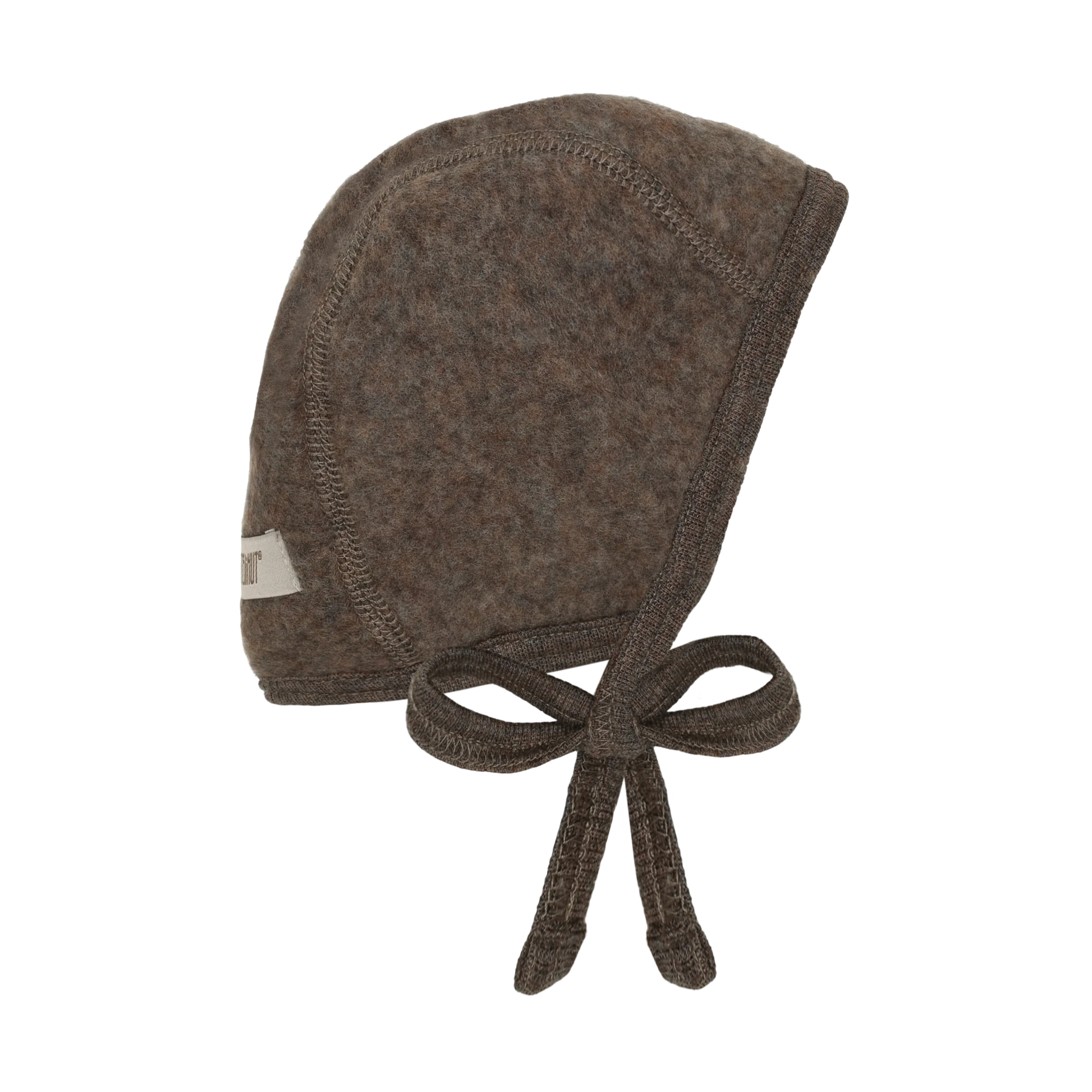 HUTTEliHUT Bonnet Wool Fleece - Brown Melange - hatshoe