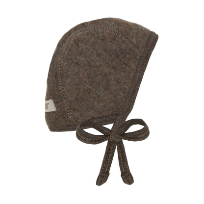 HUTTEliHUT Bonnet Wool Fleece - Brown Melange - hatshoe