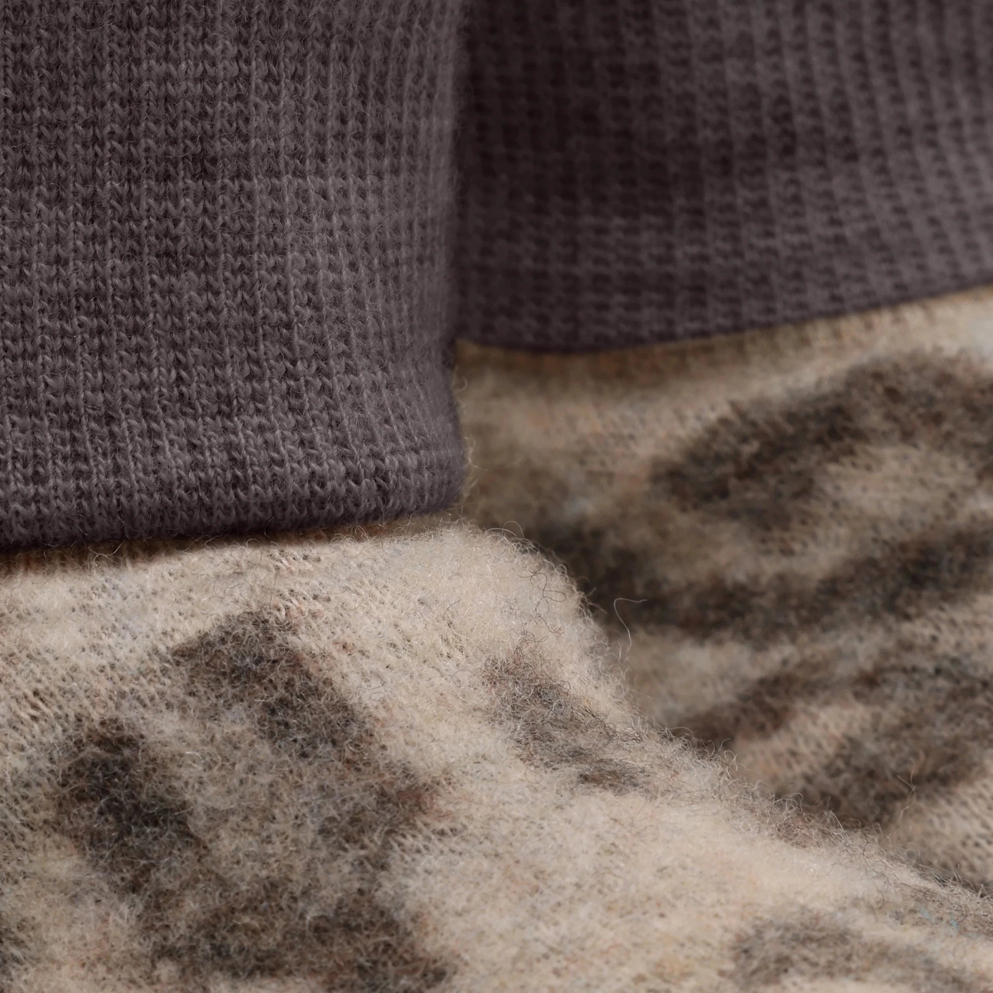 HUTTEliHUT Footies Wool Fleece 2-layer - Camel Melange