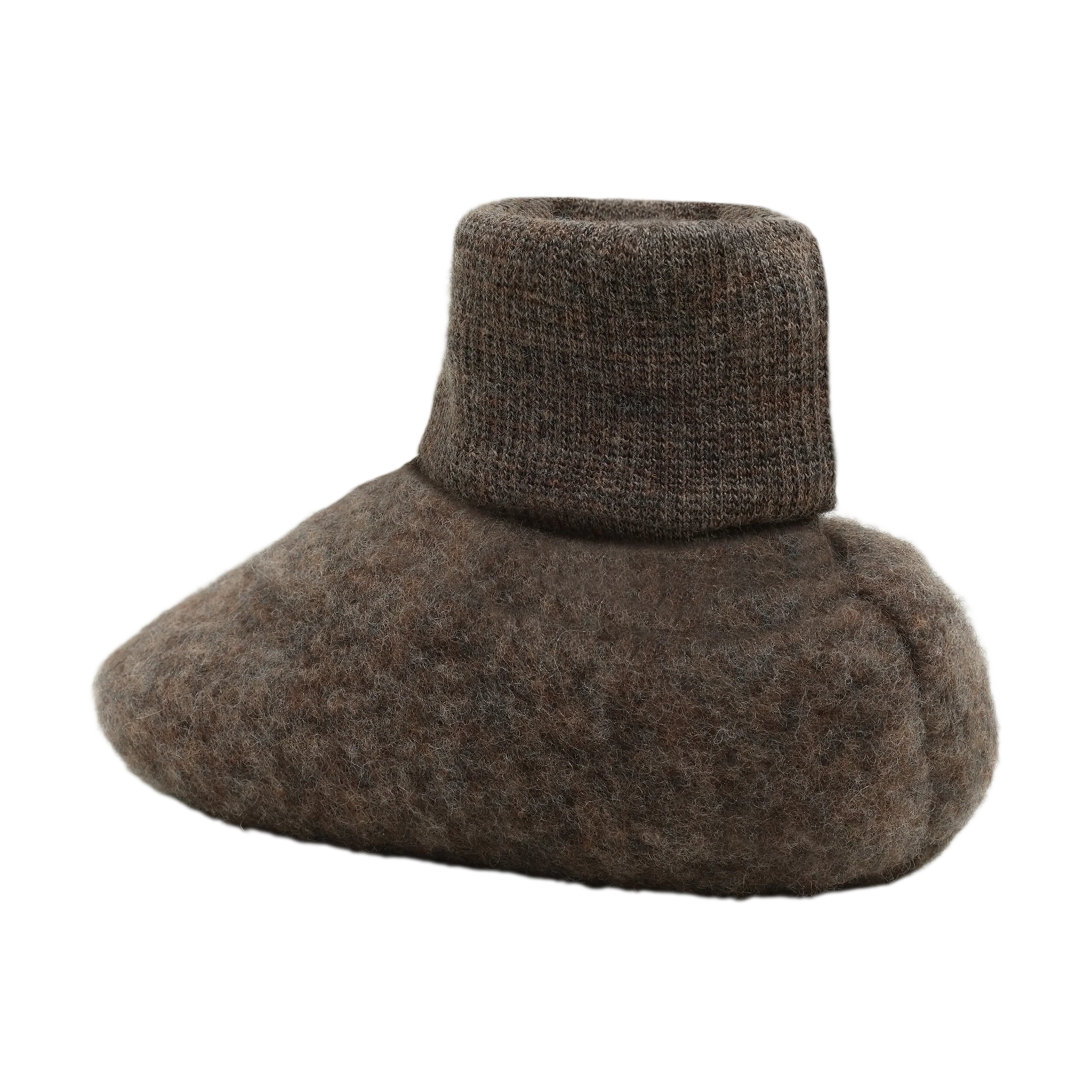 HUTTEliHUT Footies Wool Fleece - Brown Melange
