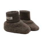 HUTTEliHUT Footies Wool Fleece - Brown Melange - hatshoe