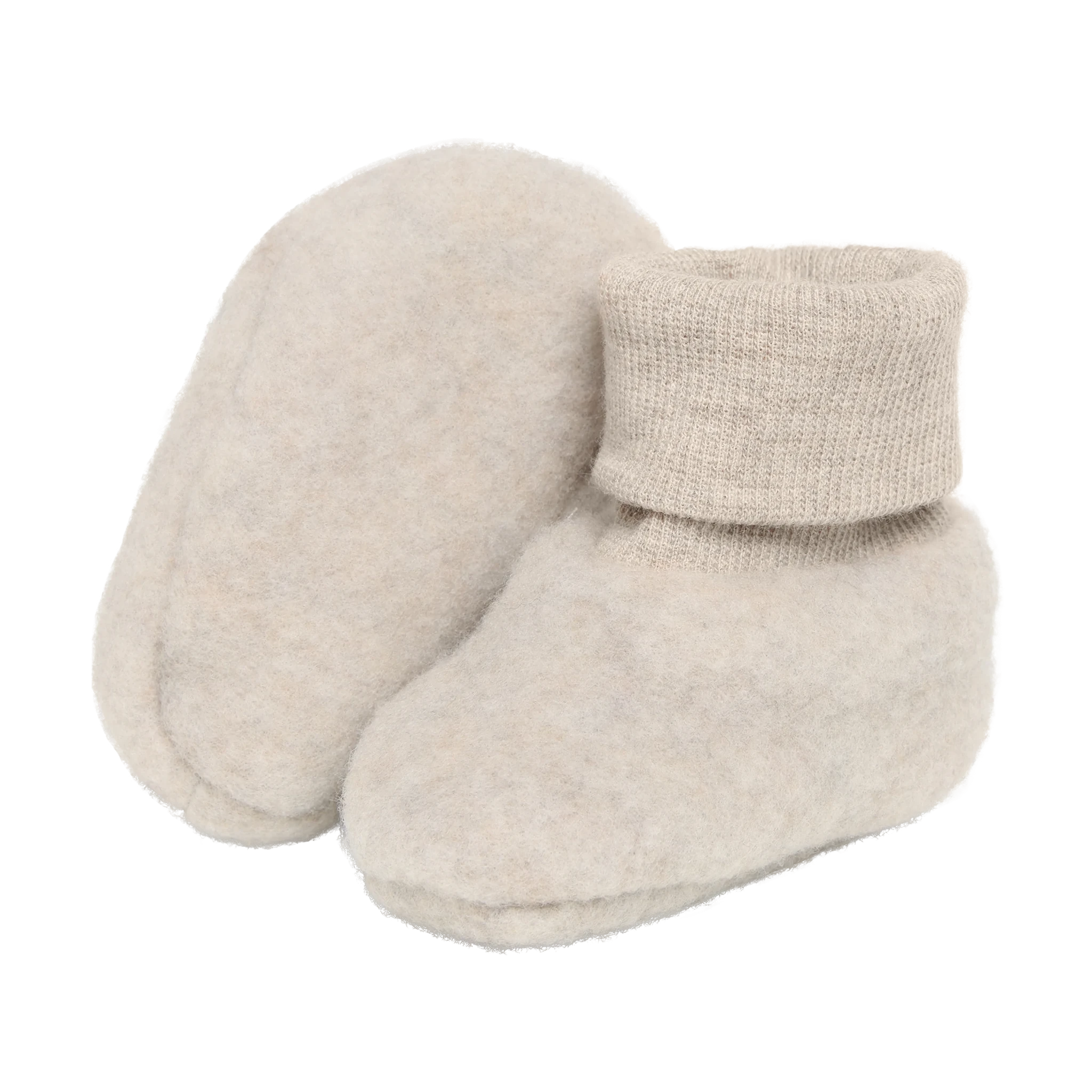 HUTTEliHUT Footies Wool Fleece - Camel Melange