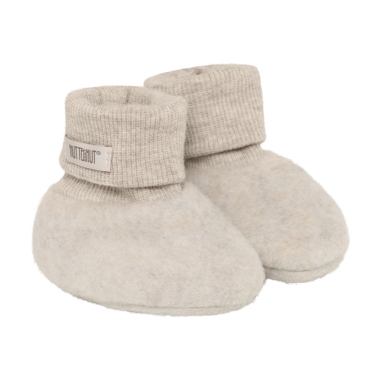 HUTTEliHUT Footies Wool Fleece - Camel Melange - hatshoe