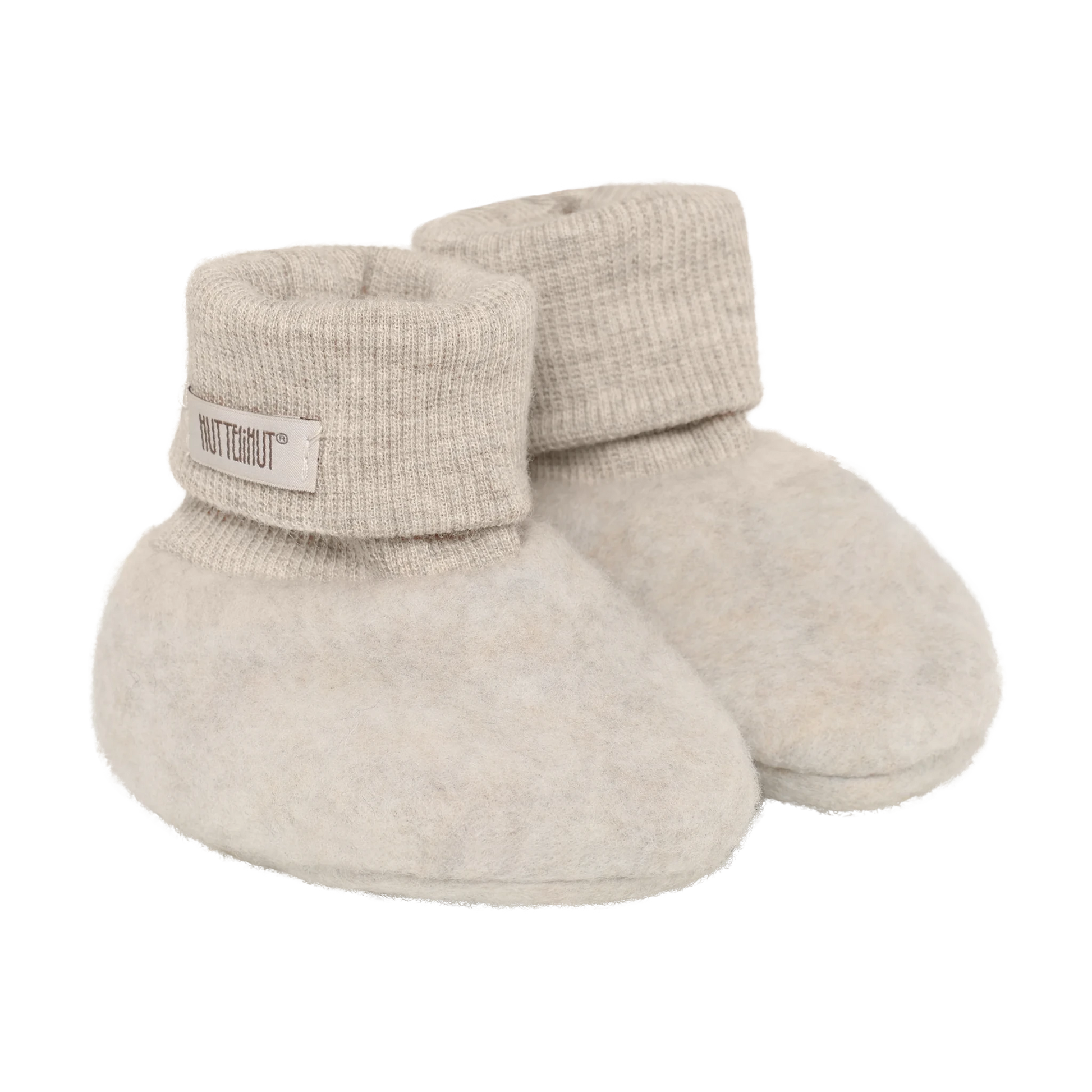 HUTTEliHUT Footies Wool Fleece - Camel Melange - hatshoe