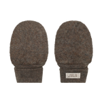 HUTTEliHUT Mittens Wool Fleece - Brown Melange - hatshoe