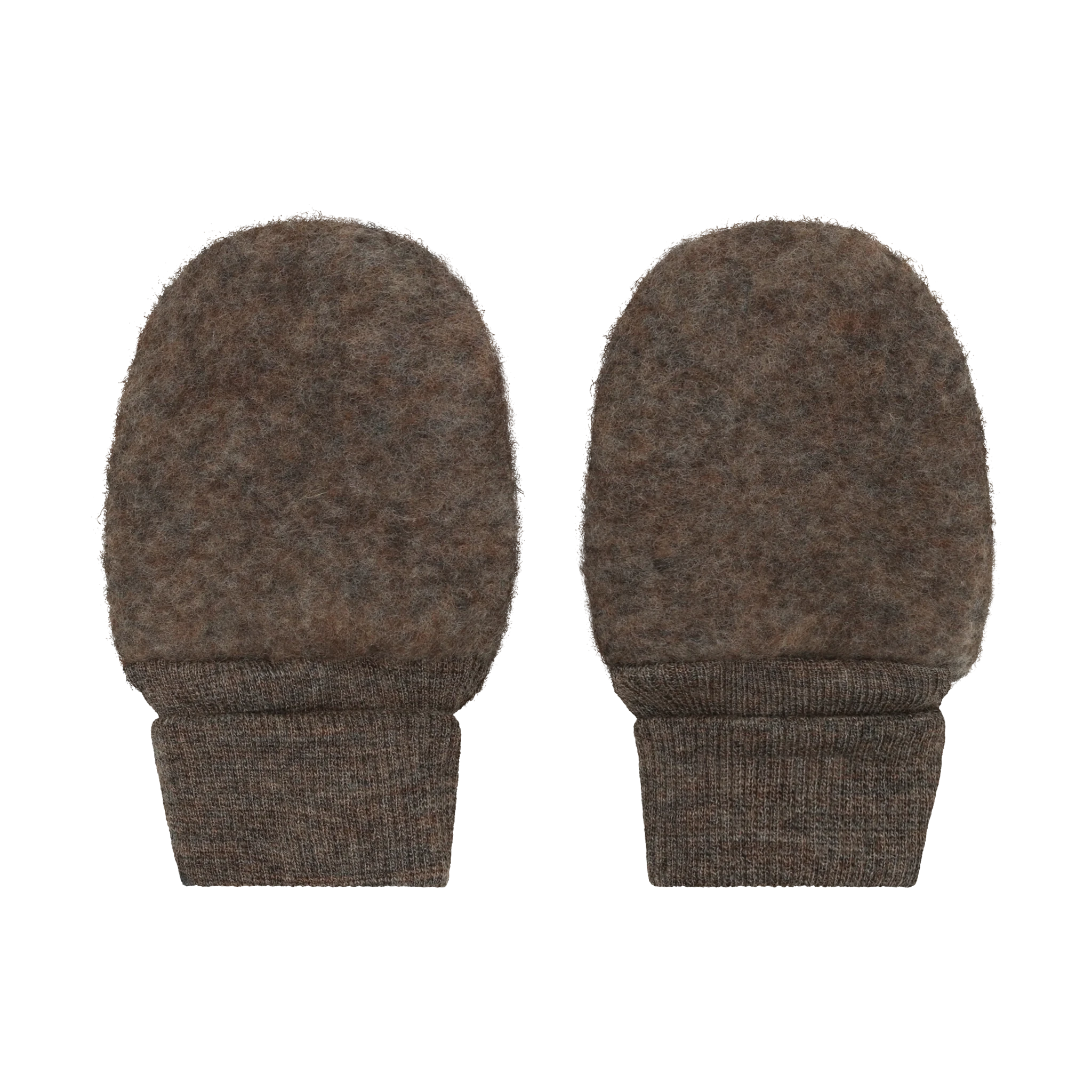 HUTTEliHUT Mittens Wool Fleece - Brown Melange