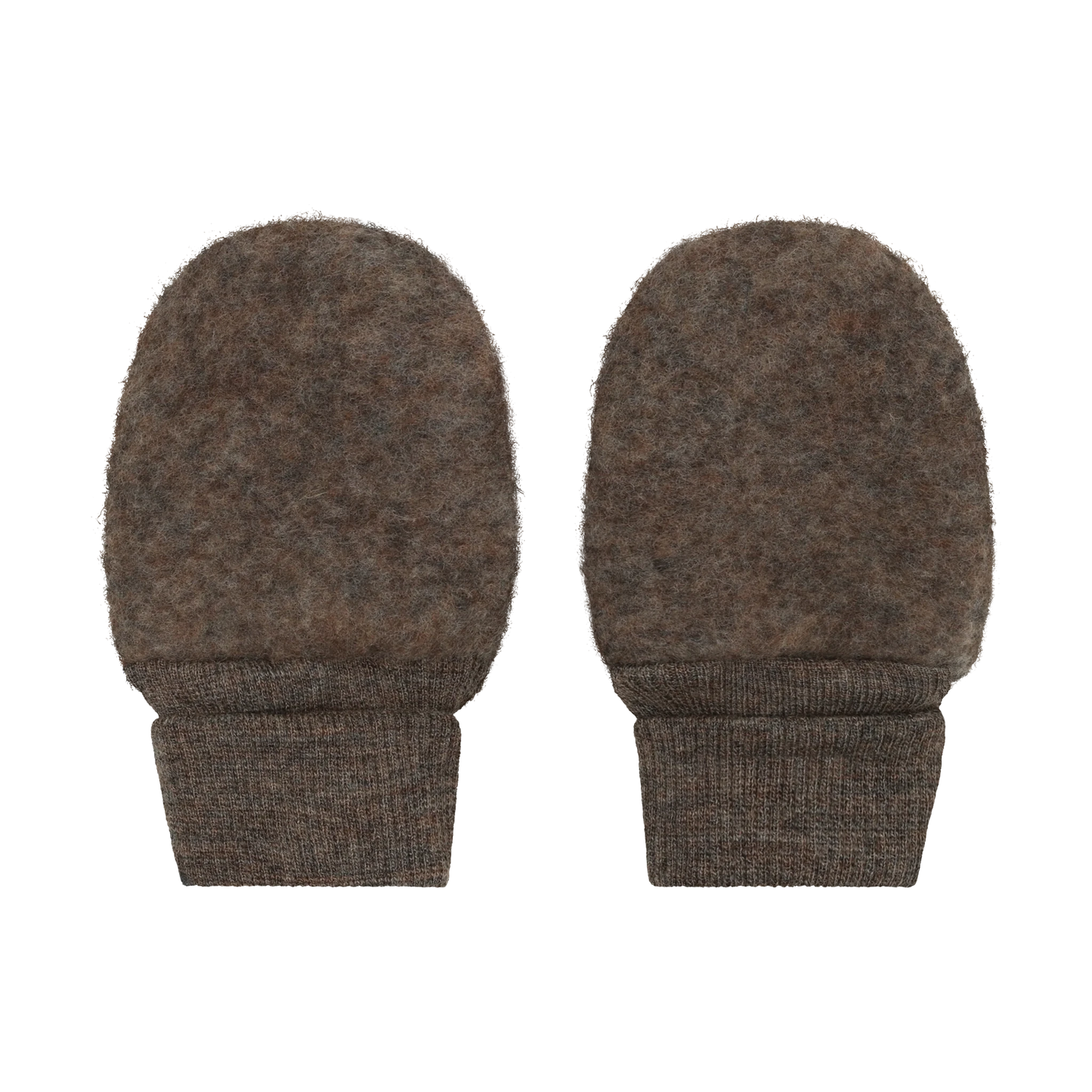 HUTTEliHUT Mittens Wool Fleece - Brown Melange - hatshoe