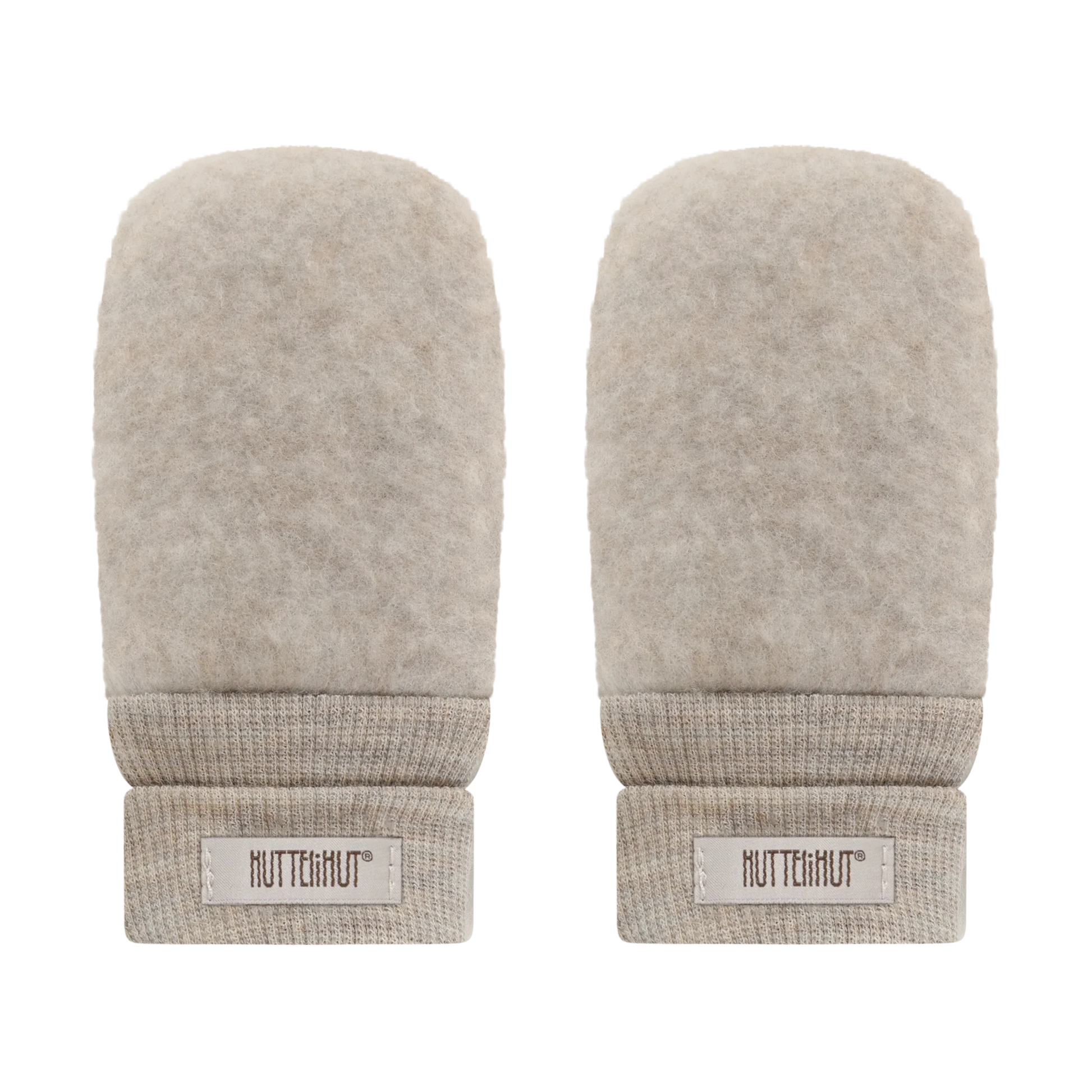 HUTTEliHUT Mittens Wool Fleece - Camel Melange - hatshoe