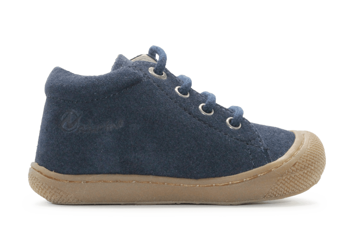 Naturino Cocoon Eerste loopschoen - Blauw Suede - hatshoe