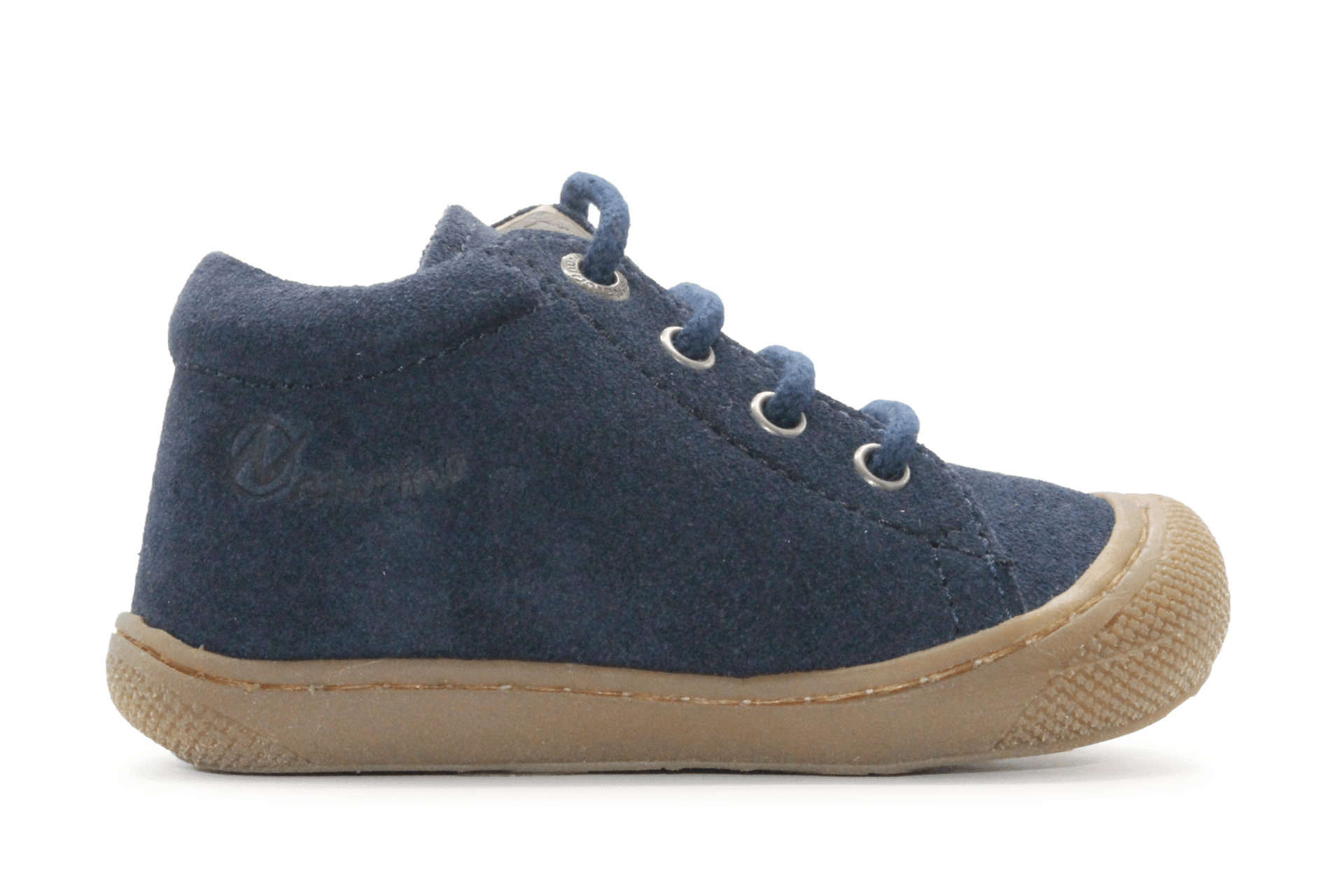 Naturino Cocoon Eerste loopschoen - Blauw Suede - hatshoe