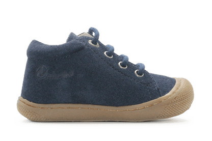 Naturino Cocoon Eerste loopschoen - Blauw Suede - hatshoe