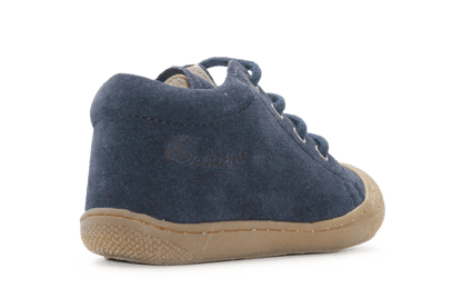 Naturino Cocoon Eerste loopschoen - Blauw Suede - hatshoe