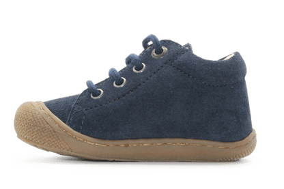 Naturino Cocoon Eerste loopschoen - Blauw Suede - hatshoe