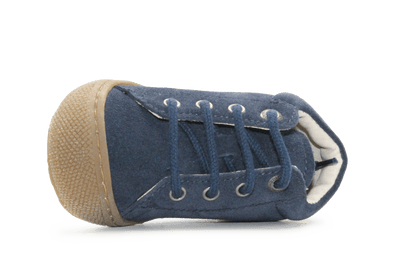 Naturino Cocoon Eerste loopschoen - Blauw Suede - hatshoe