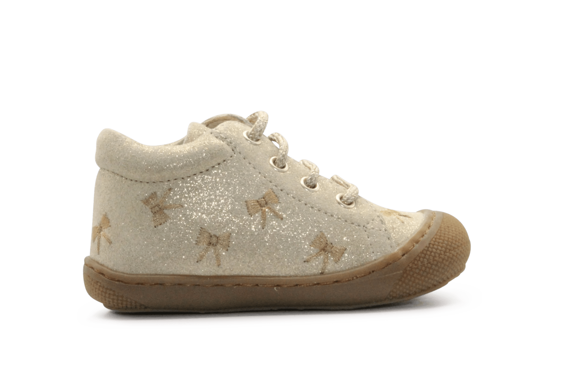 Naturino Eerste Loopschoen Cocoon Bows - Platinum - hatshoe