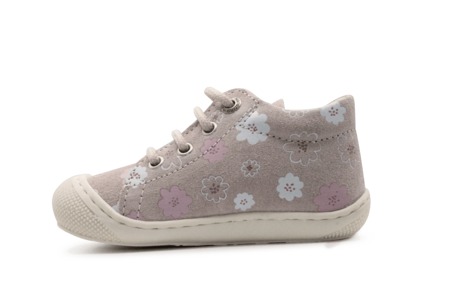 Naturino Eerste Loopschoen Cocoon Suede Daisies - Roze - hatshoe