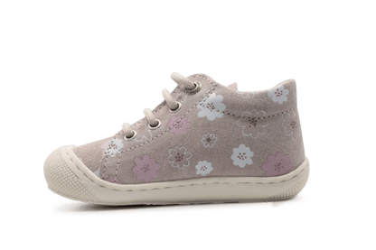Naturino Eerste Loopschoen Cocoon Suede Daisies - Roze - hatshoe