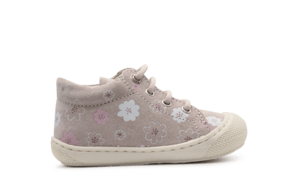 Naturino Eerste Loopschoen Cocoon Suede Daisies - Roze - hatshoe