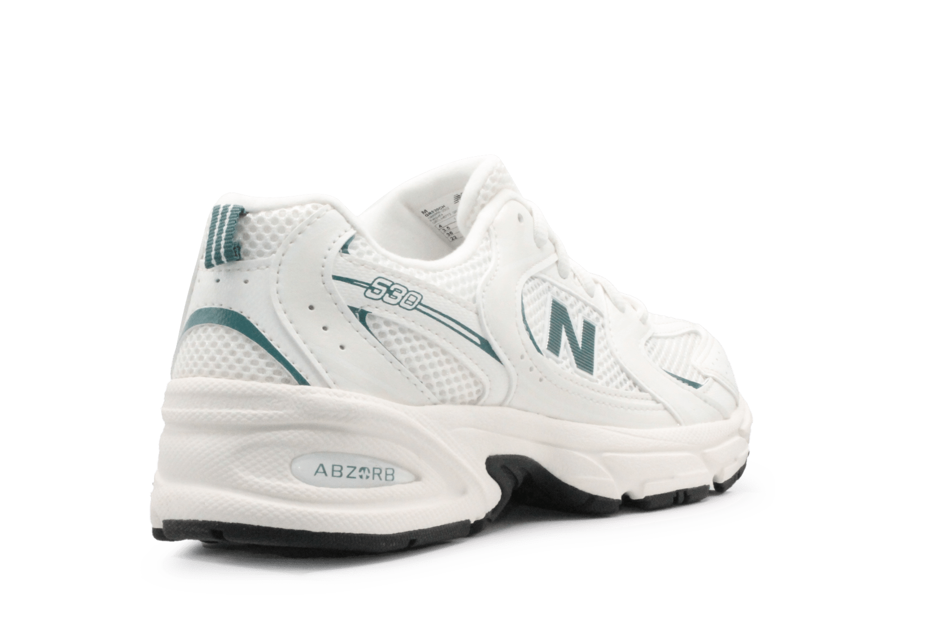 New Balance 530 Sneaker Elastiek - Wit Groen - hatshoe