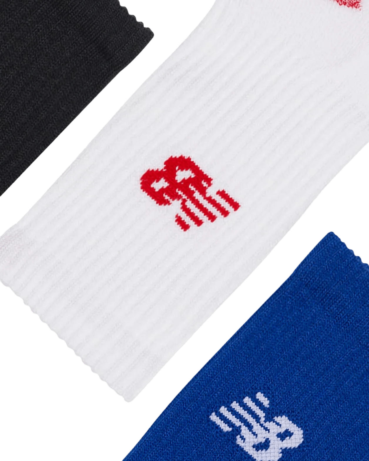 New Balance - Sokken Youth Active Crew Socks 3 Blauw/Wit/Zwart - hatshoe