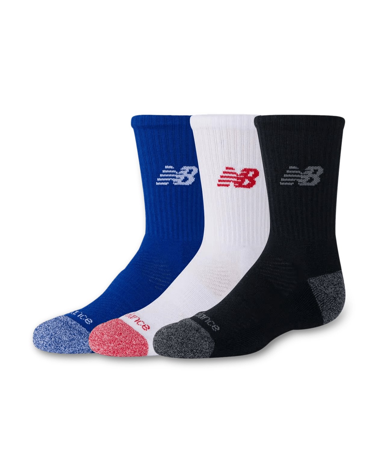 New Balance - Sokken Youth Active Crew Socks 3 Blauw/Wit/Zwart - hatshoe