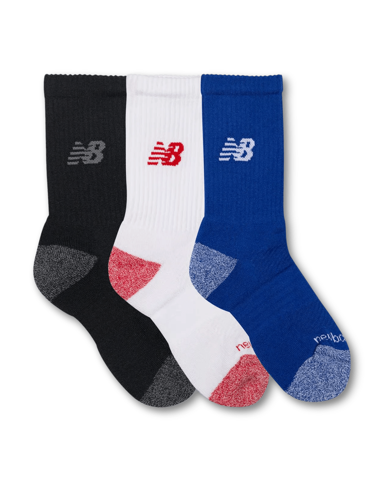 New Balance - Sokken Youth Active Crew Socks 3 Blauw/Wit/Zwart - hatshoe