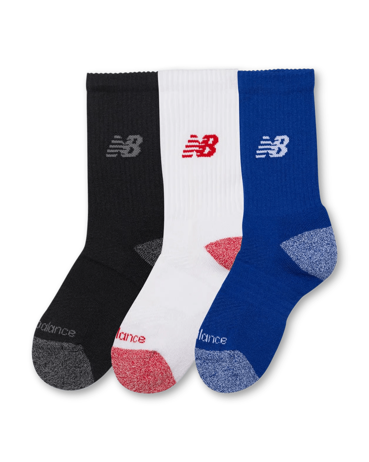 New Balance - Sokken Youth Active Crew Socks 3 Blauw/Wit/Zwart - hatshoe