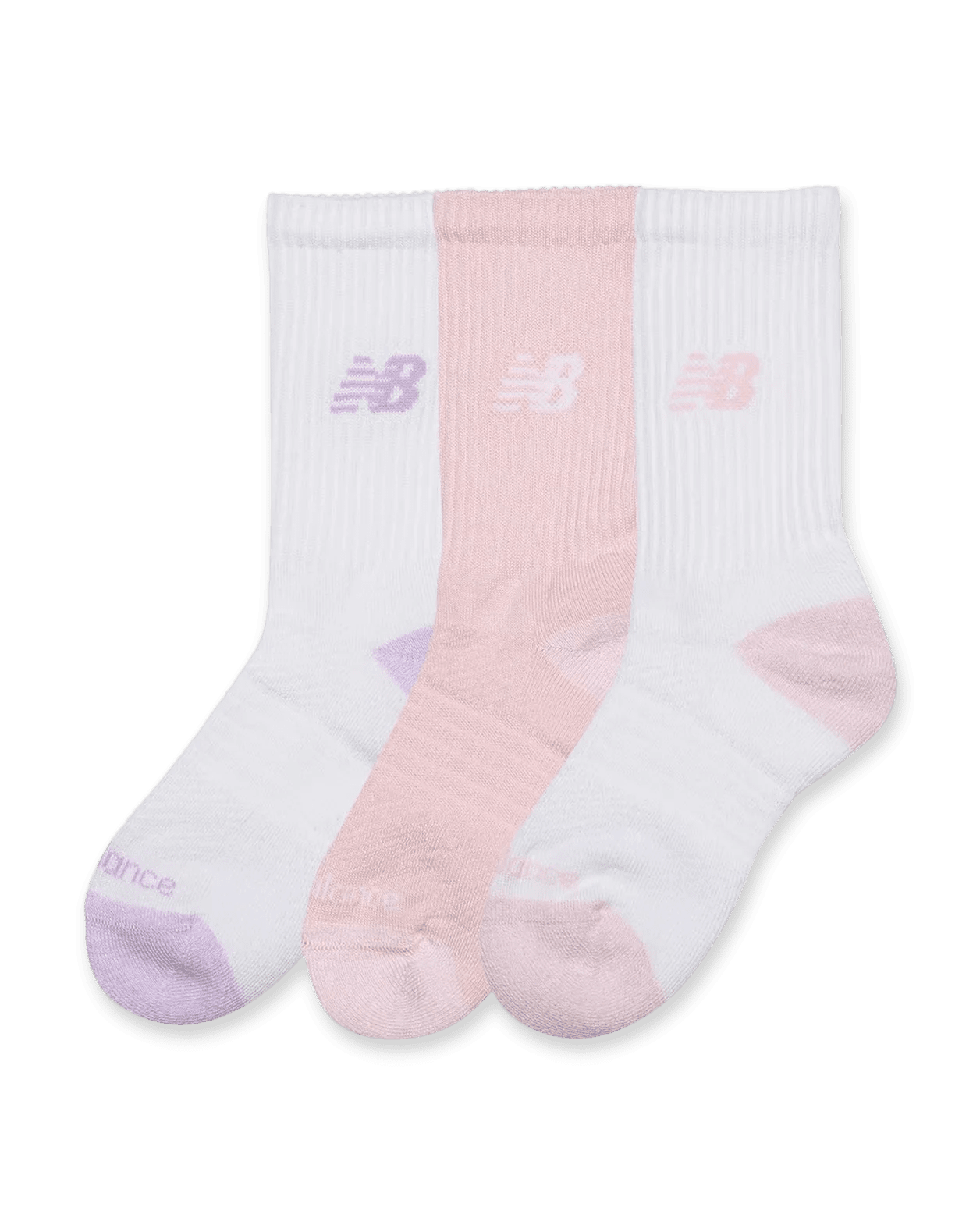 New Balance - Sokken Youth Active Crew Socks 3 - Roze - hatshoe
