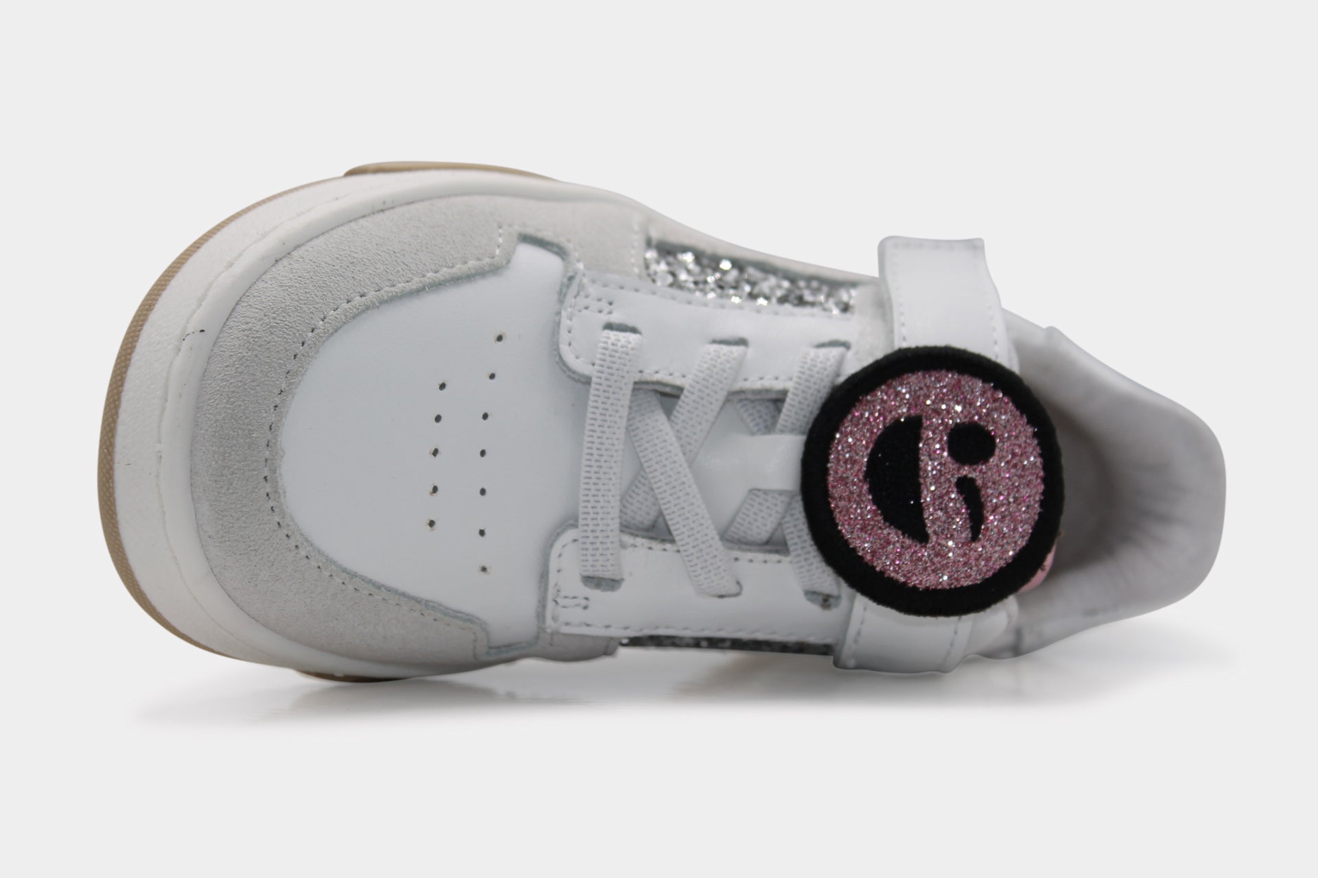 Nubikk Klittenband Schoen Basket Court Jr - Zilver