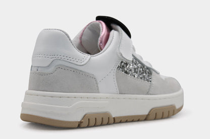 Nubikk Klittenband Schoen Basket Court Jr - Zilver - hatshoe