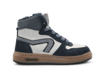 Pinocchio Hoge Sneaker P1803 Blauw Leer & Suède – Veter en Rits - hatshoe
