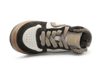 Pinocchio Hoge Sneaker P1803 Wit/Bruin Leer & Suède – Veter en Rits - hatshoe