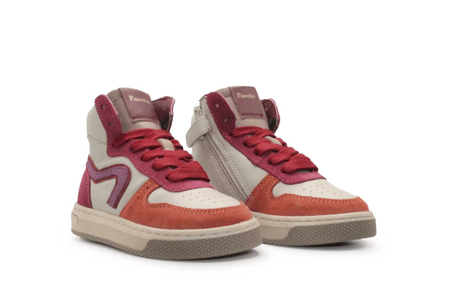 Pinocchio Meisjes Sneaker P1301 - Roze Oranje - hatshoe