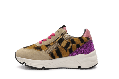 Pinocchio Meisjes Sneaker P1896 - Panter - hatshoe