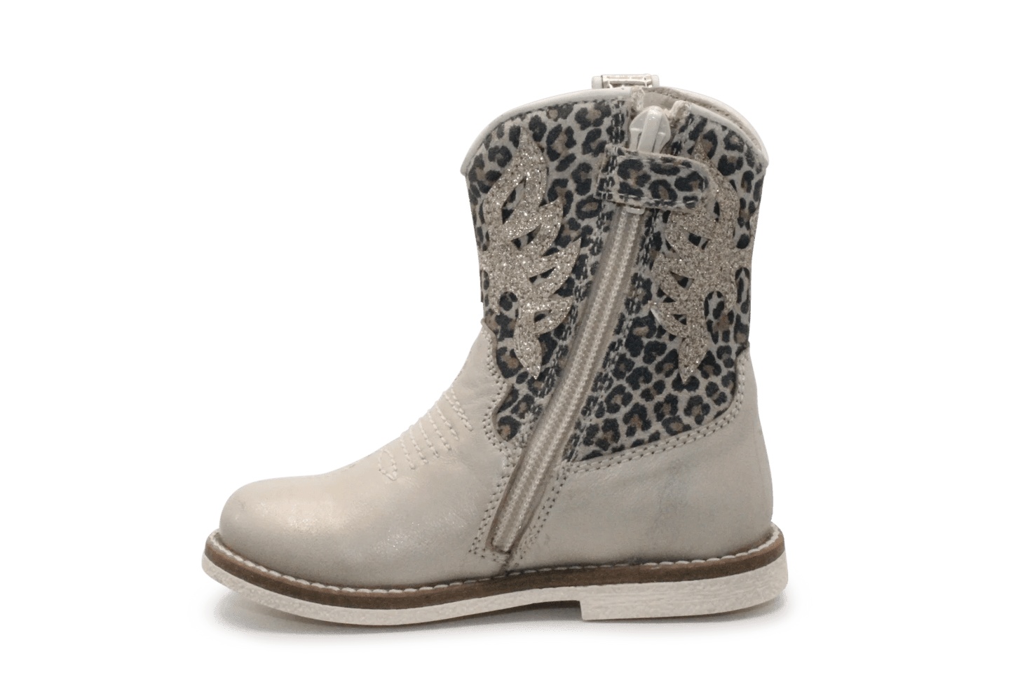 Pinocchio Meisjes Western Laarsje 1524 - Panter Platina - hatshoe