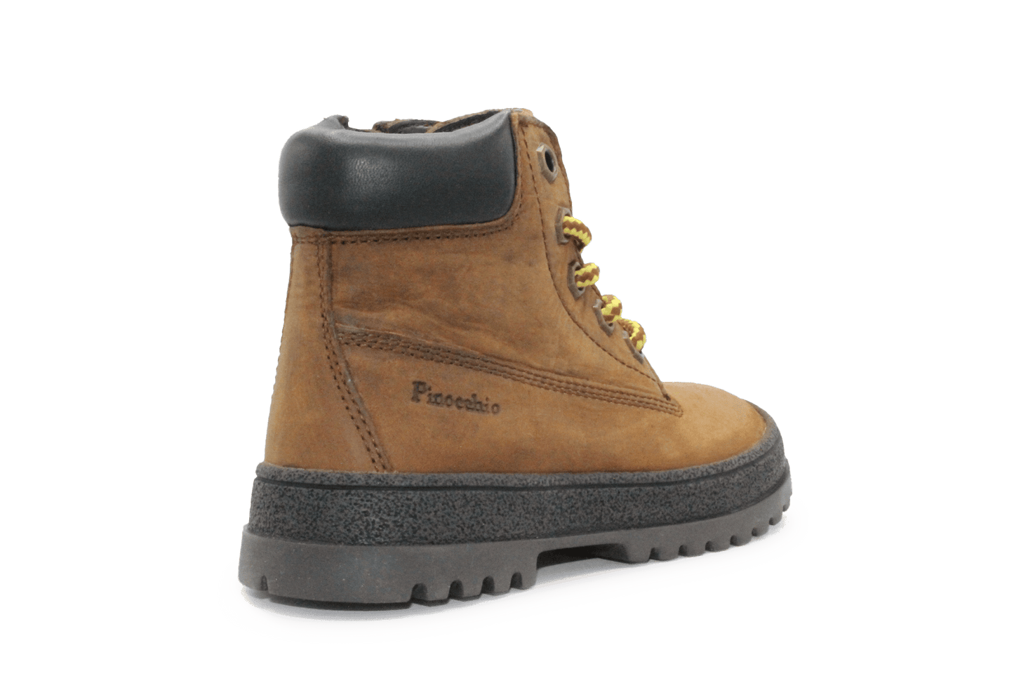 Pinocchio P1704 Jongens Boots Bruin Nubuck met Veters en Rits - hatshoe