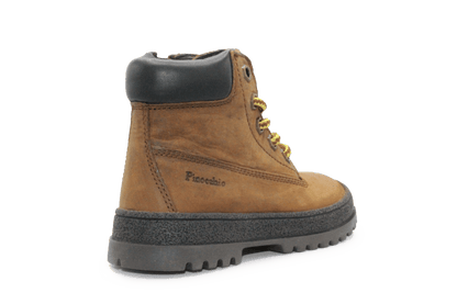 Pinocchio P1704 Jongens Boots Bruin Nubuck met Veters en Rits - hatshoe